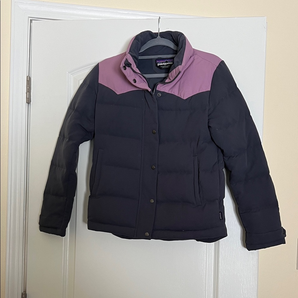 Patagonia Purple and navy Puffer bivy Jacket